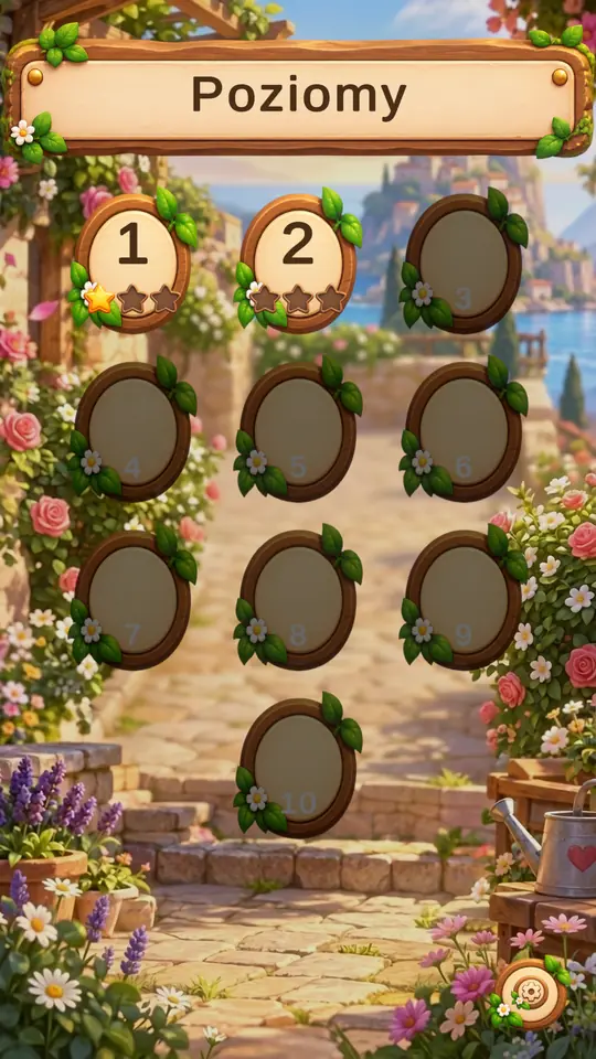 Level select screen with stars earned on each level